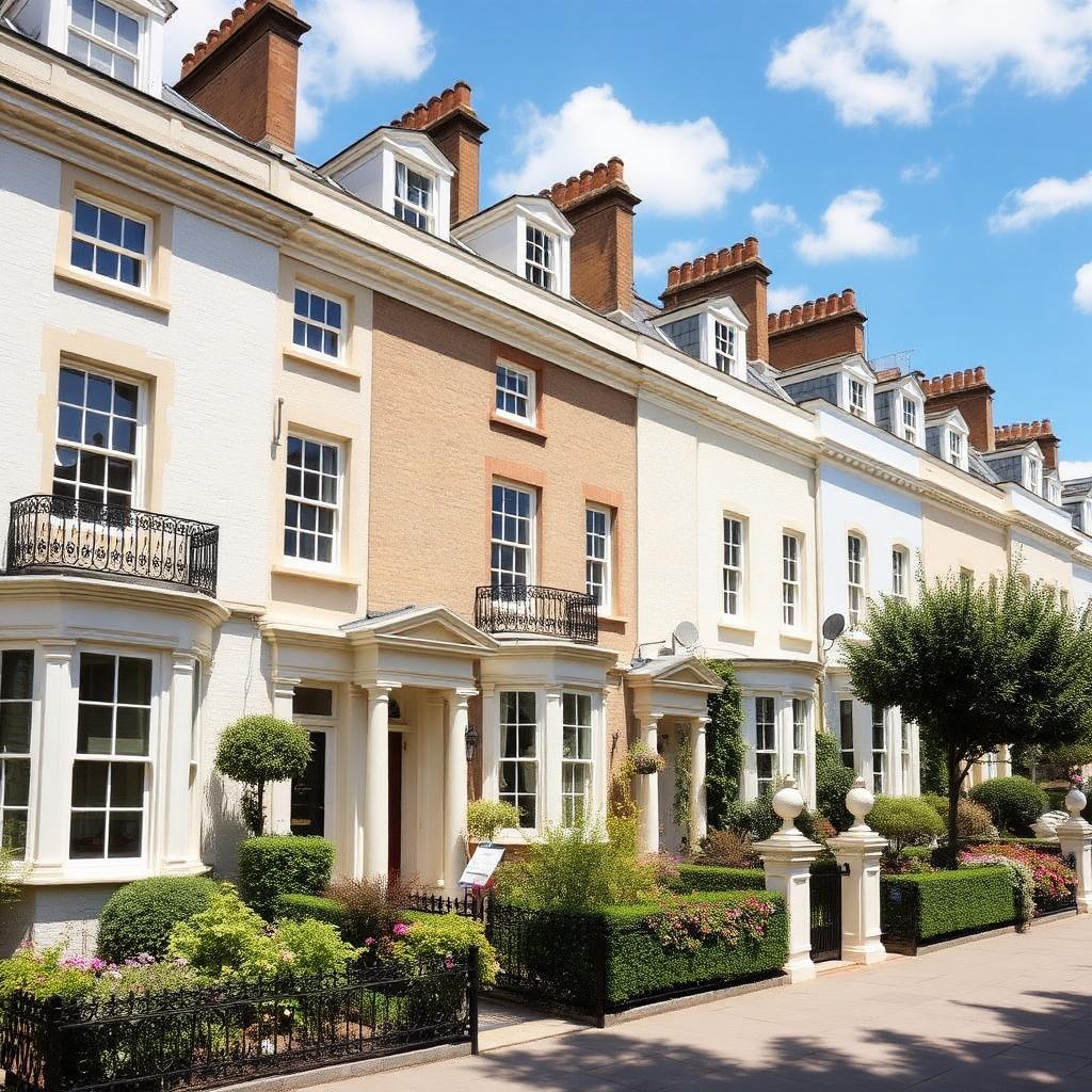 Maintained Georgian terrace houses in Bath